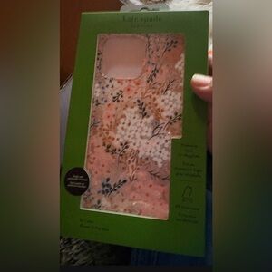 kate spade Pink and Blue Floral Phone Case 14 pro max